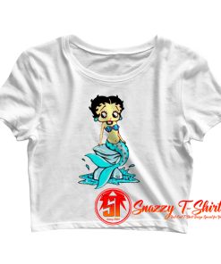 betty boop mermaid Crop Top Shirt