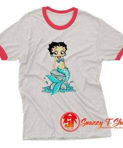 betty boop mermaid Ringer Tee