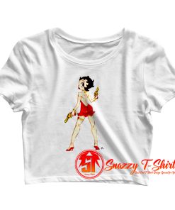 betty boop shoot Crop Top Shirt