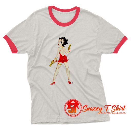 betty boop shoot Ringer Tee