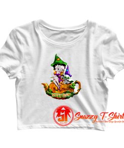 betty boop trick or treat Crop Top Shirt