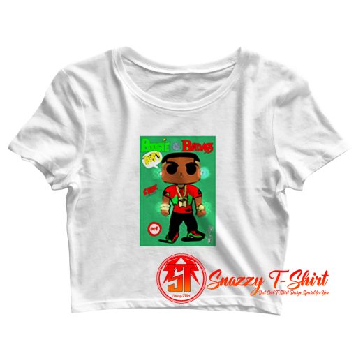 boosie badazz cartoon Crop Top Shirt