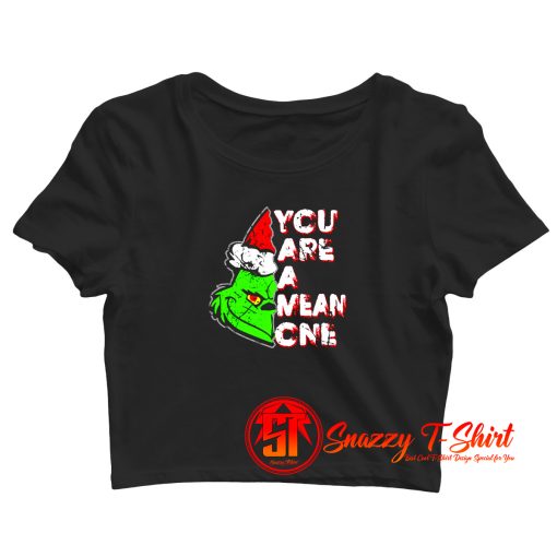 hey grinchy .. you are a mean one Crop Top Shirt