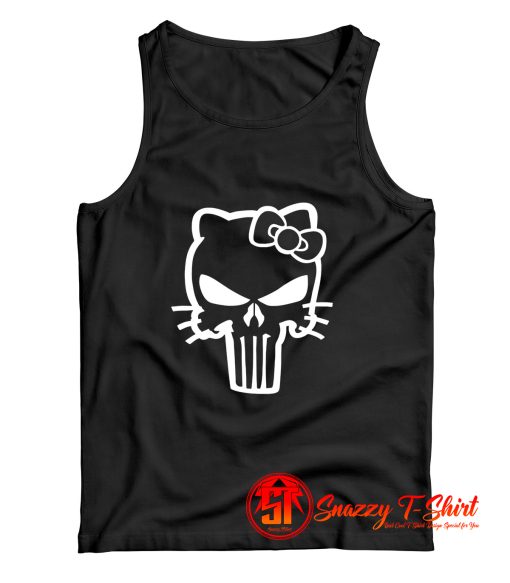 kitty punisher skull parody Tank Top