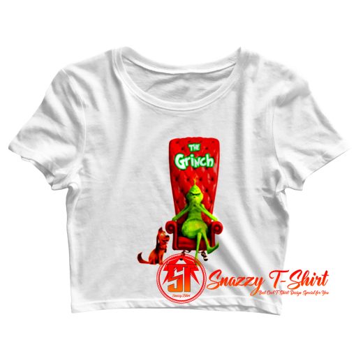 the grinch n dog Crop Top Shirt