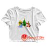 tiger piglet and pooh friends christmas Crop Top Shirt